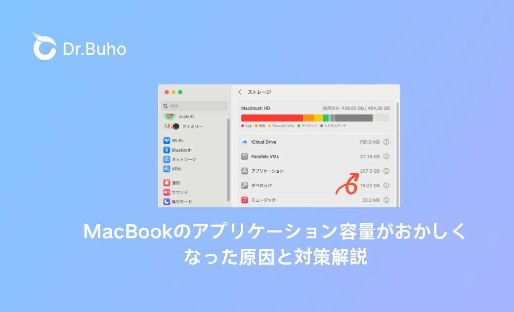 MacBookのアプリケーション容量がおかしくなった原因と対策解説