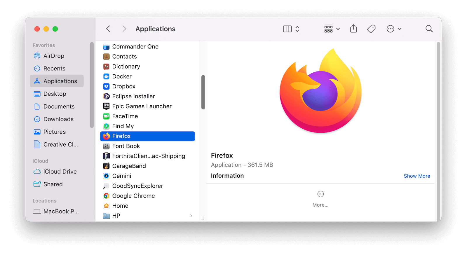 delete firefox from mac