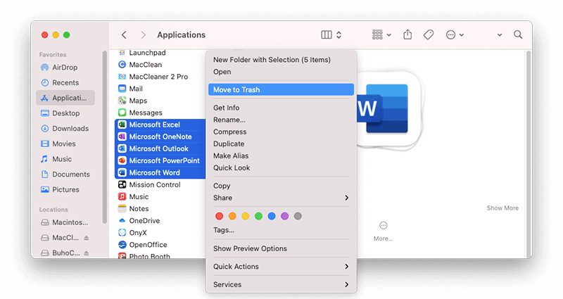 removing microsoft office from mac
