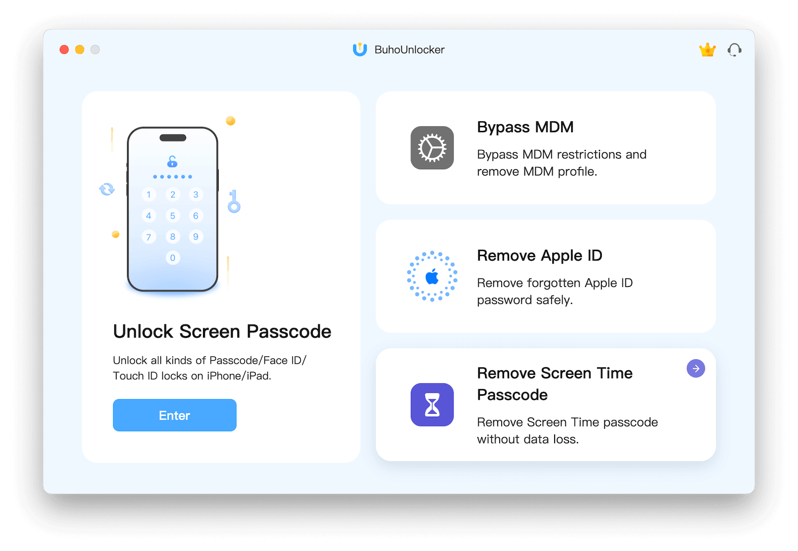 BuhoUnlocker Remove Screen Time Passcode