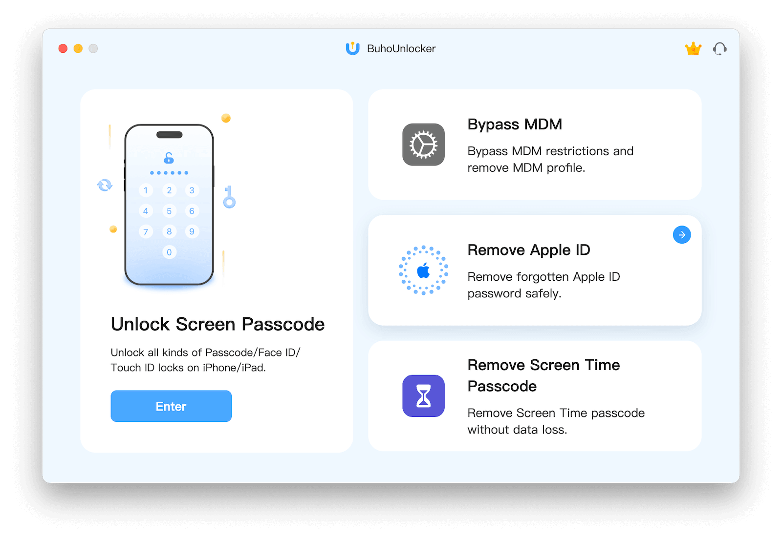 BuhoUnlocker Remove Apple ID