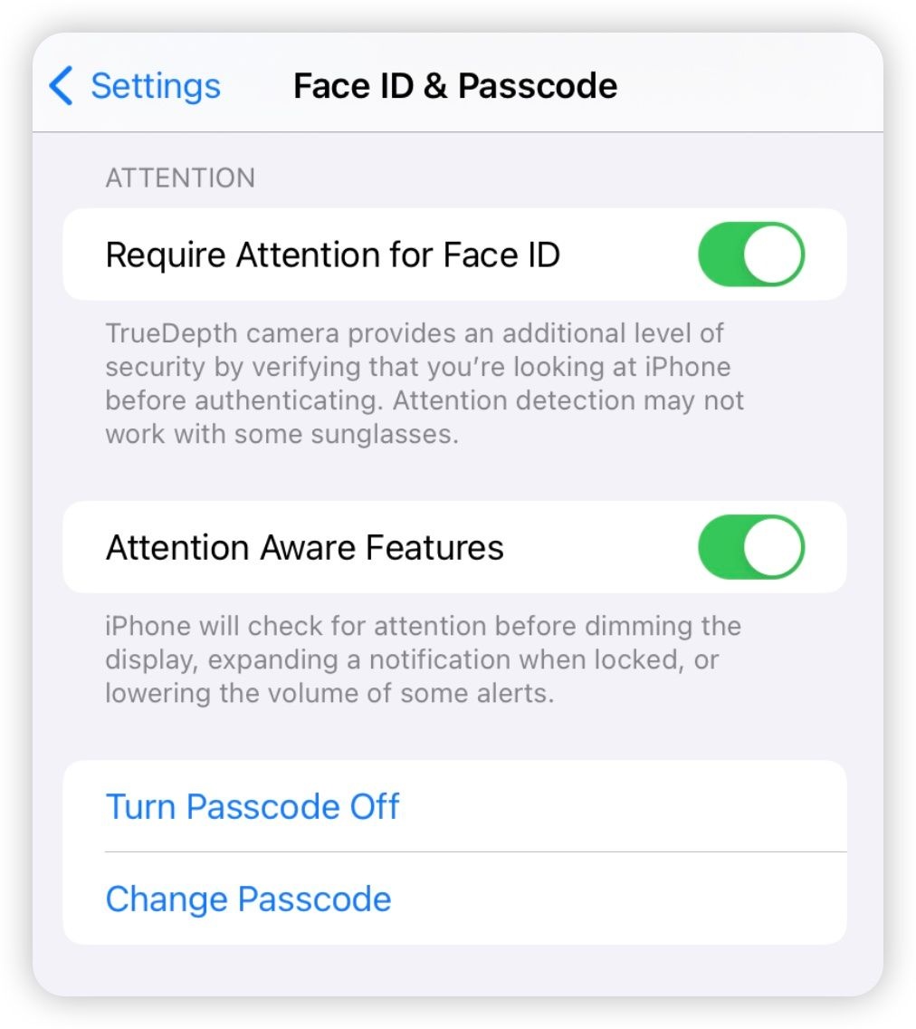 Change passcode on other iPhone