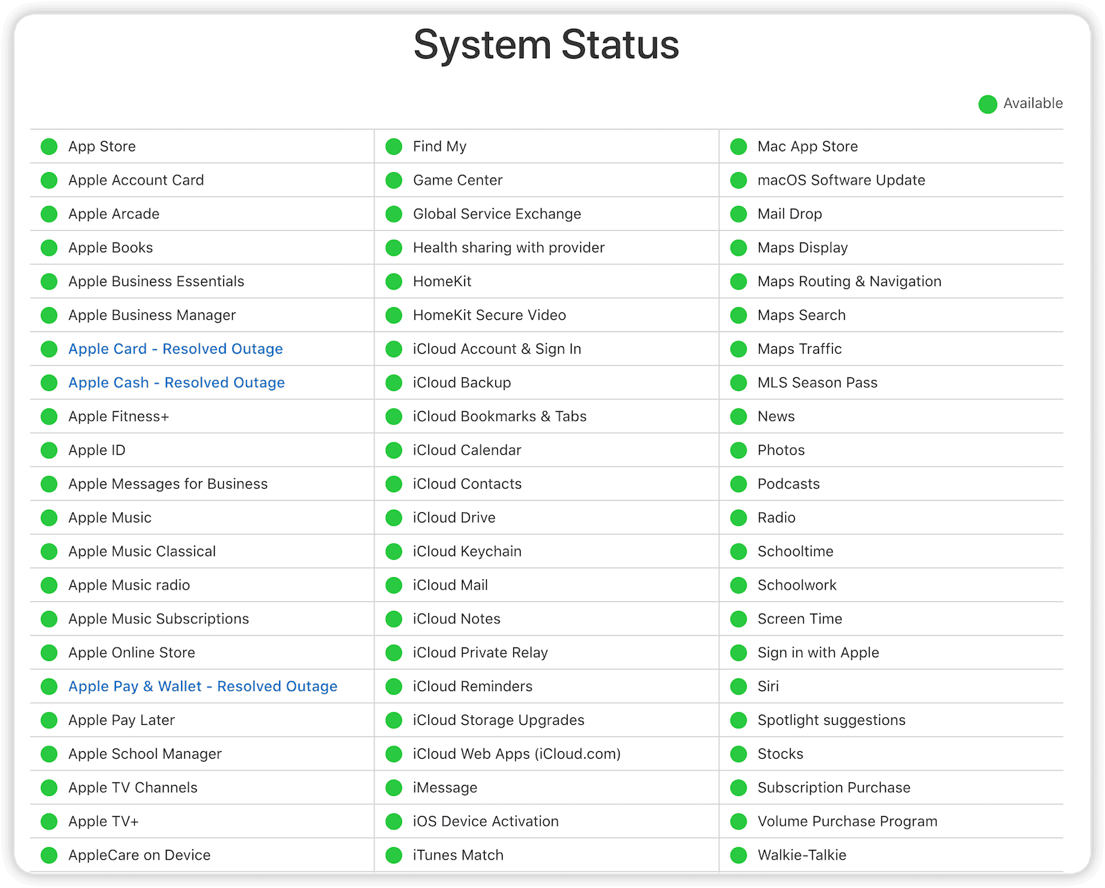 Verify App Store Server Status