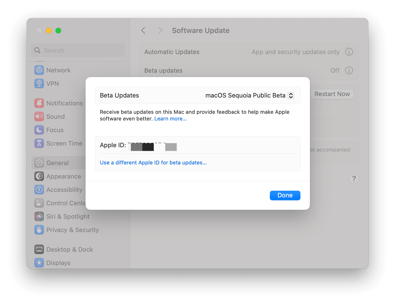 Check macOS Sequoia Public Beta Update