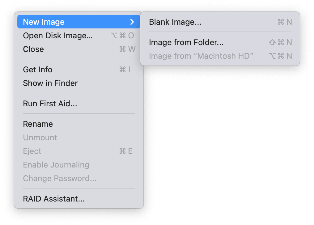 Create New Disk Image with Dik Utility