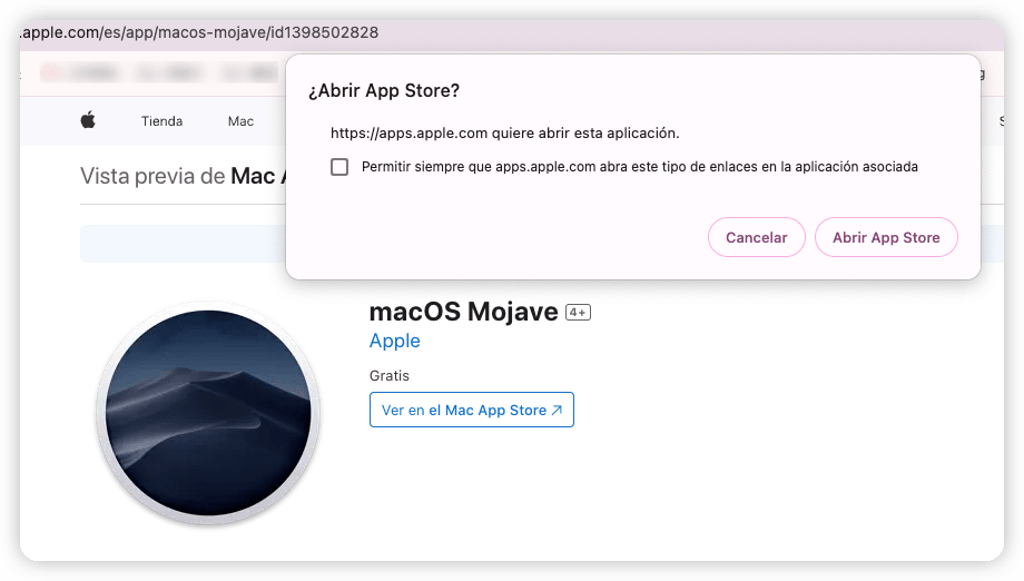 Descargar macOS Mojave en App Store