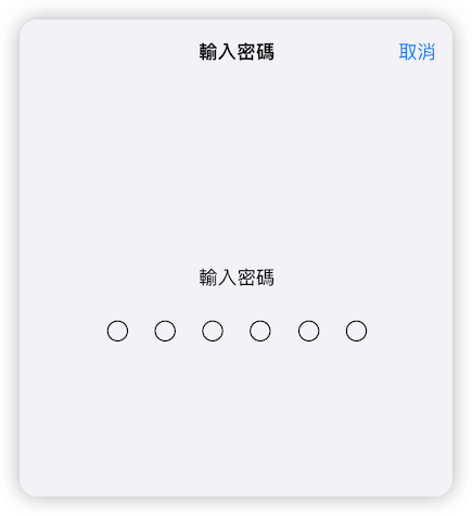 輸入 iPhone 密碼