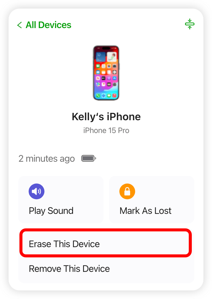 Erase iPhone