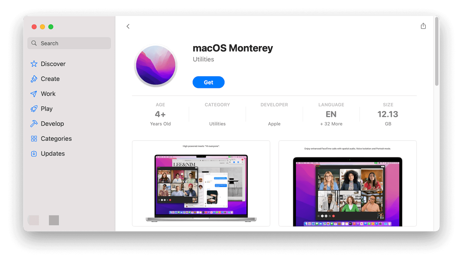 Find macOS Monterey in the App Store