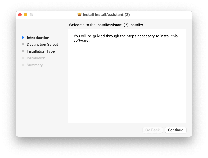 Install macOS Big Sur InstallAssistant