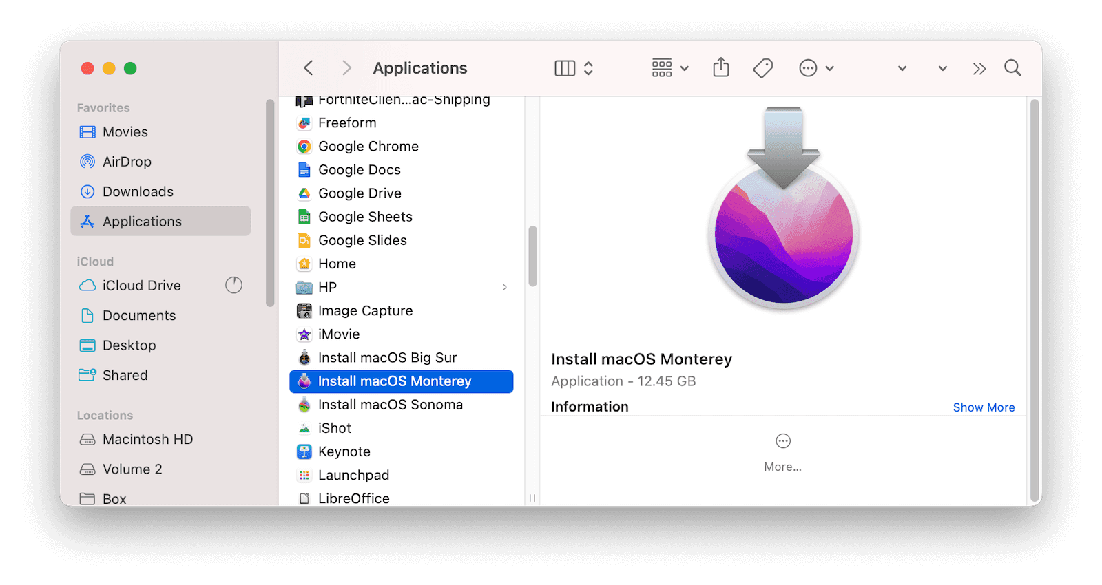 Install macOS Monterey App