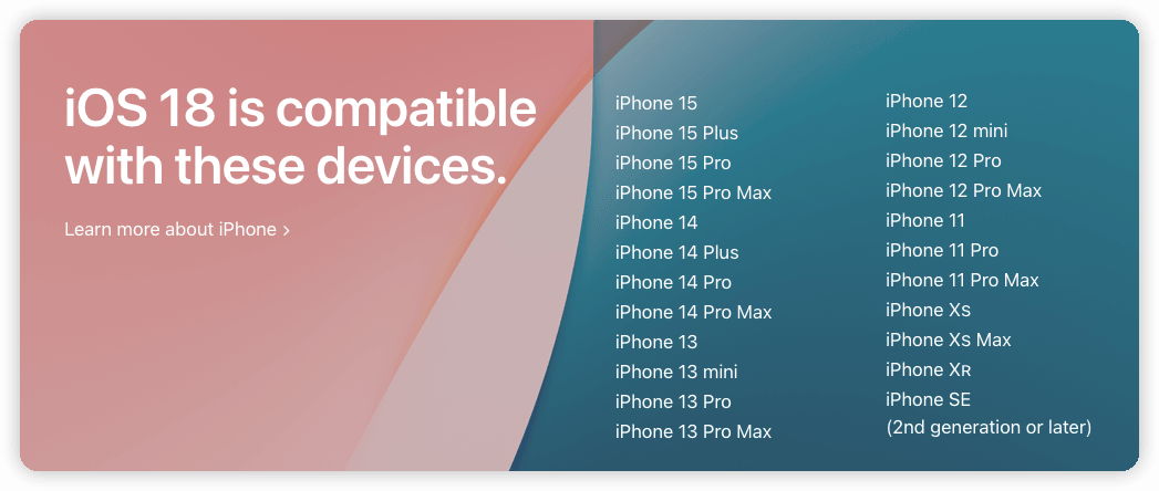 iOS 18 compatibility