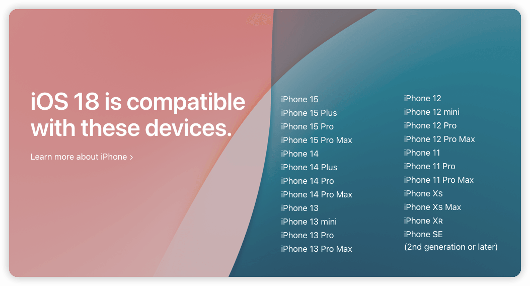 iOS 18 compatibility