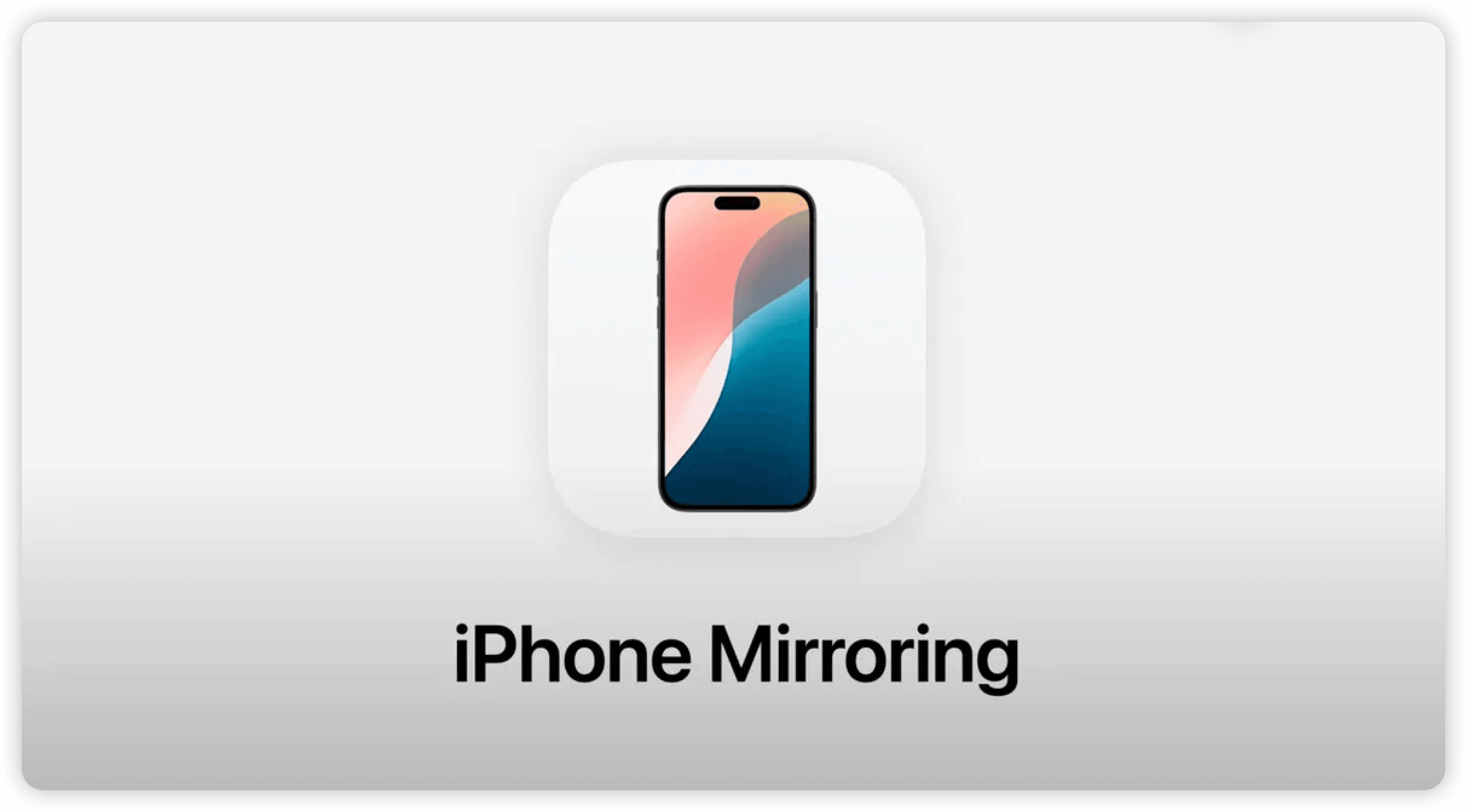 iPhone Mirroring