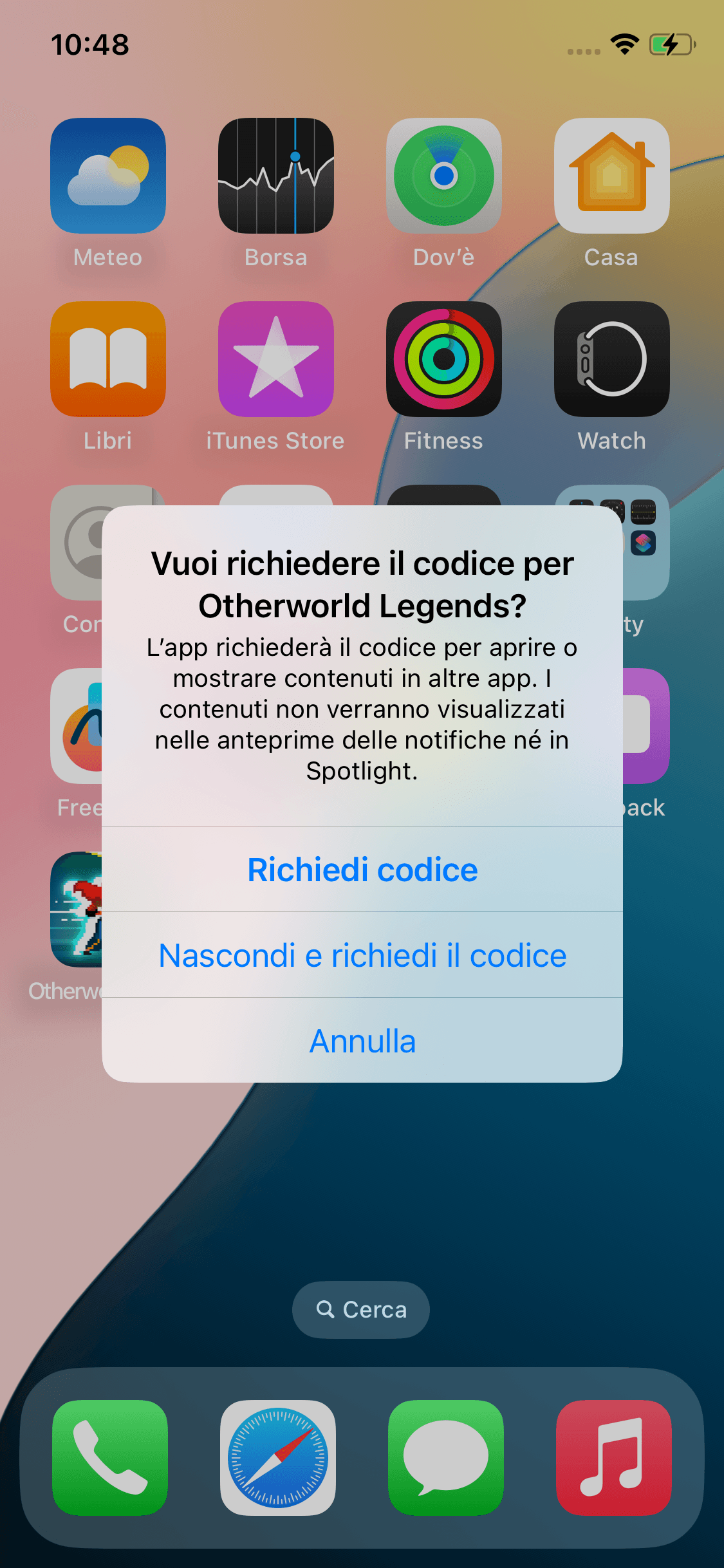 Blocco App su iOS 18