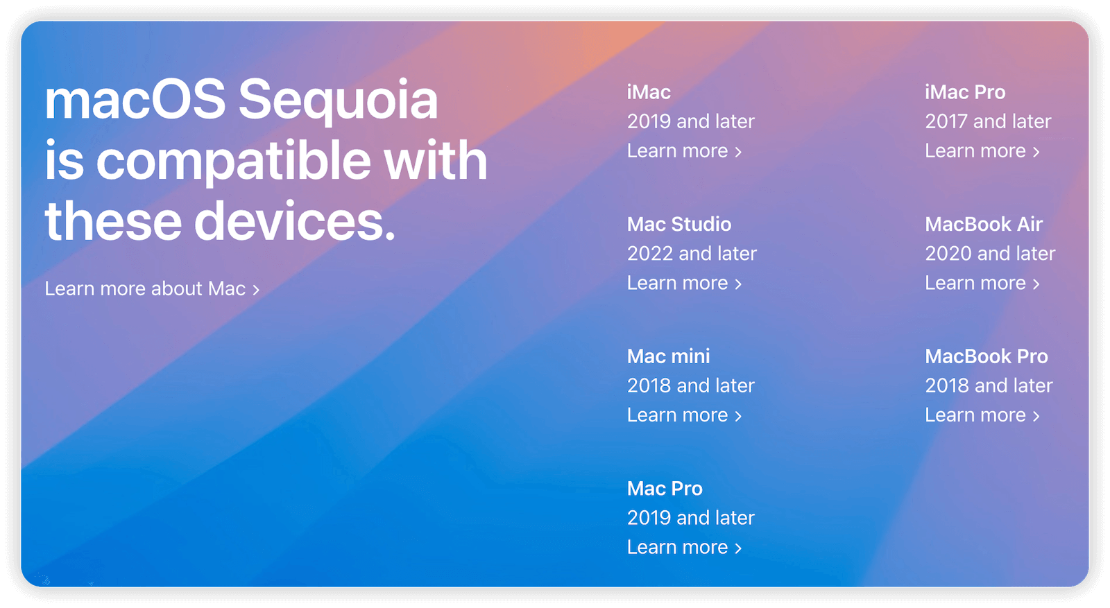 macOS Sequoia Compatibility