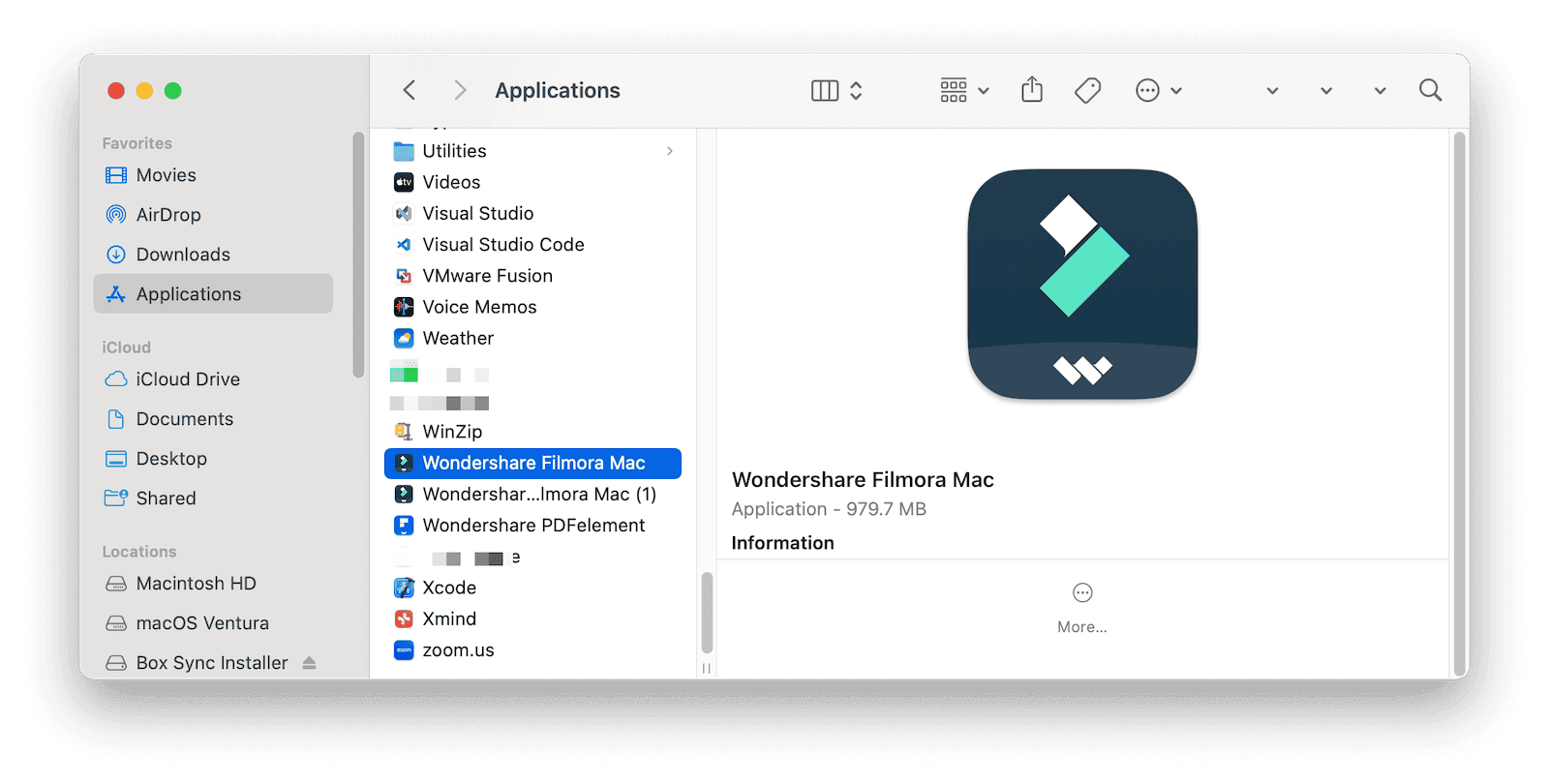 Manually Uninstall Wondershare Products from Mac with Finder