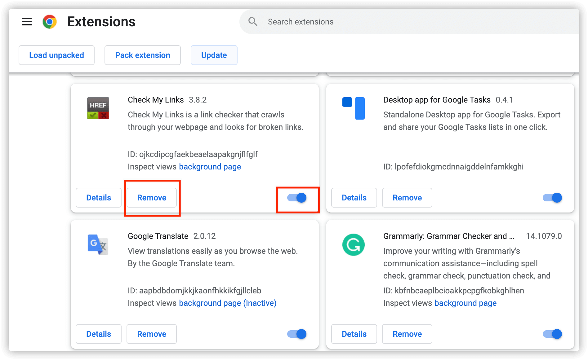 Remova Extensões do Chrome no Mac