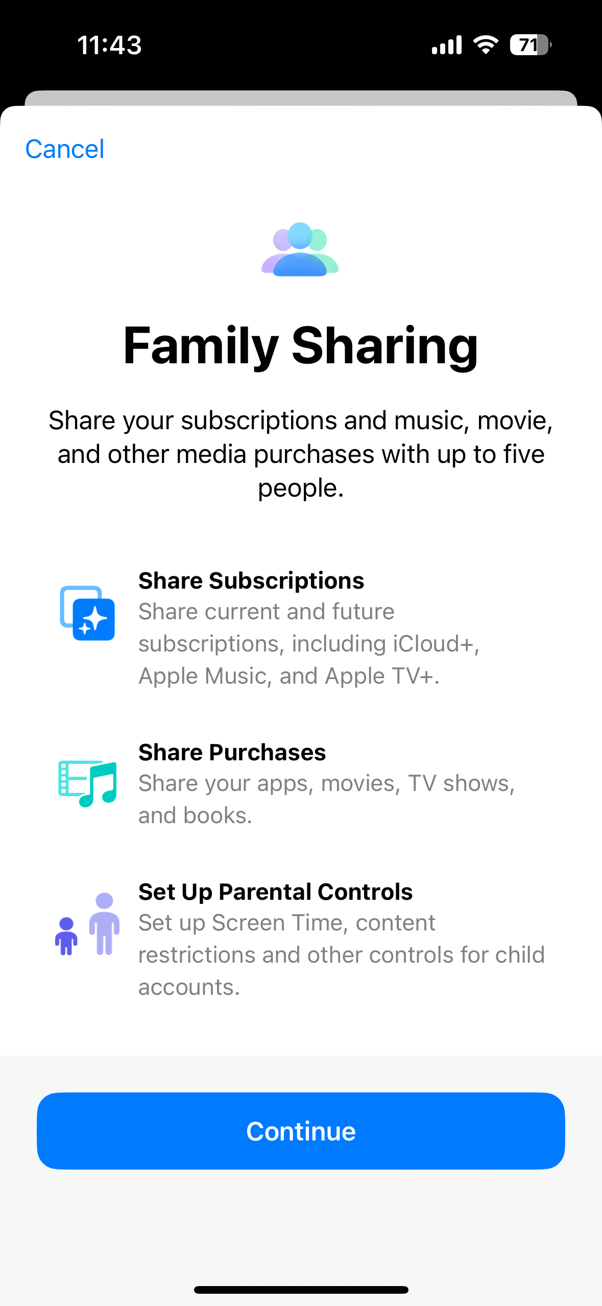 Set Up Family Sharing on iPhone