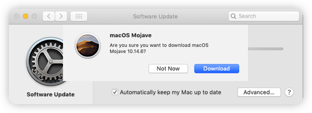 Comenzar a descargar macOS Mojave