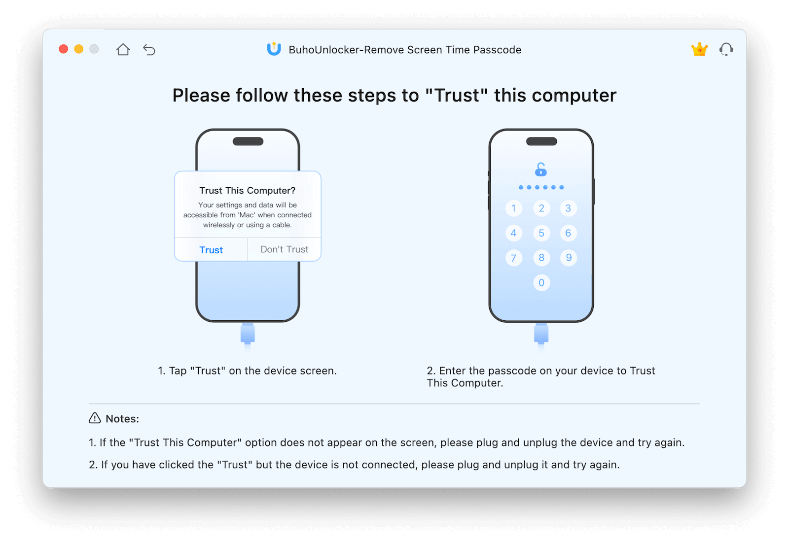 Confiar en la computadora en iPhone
