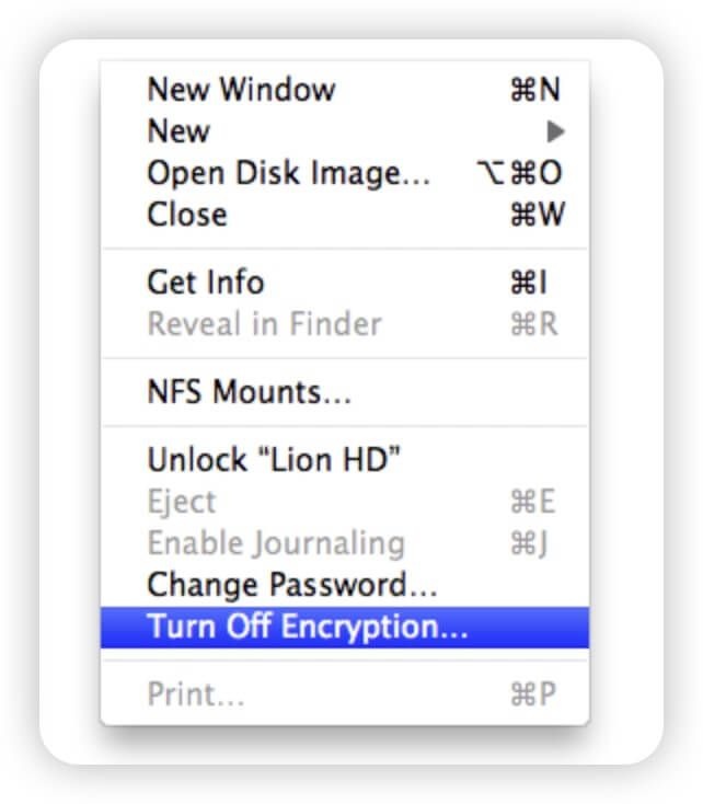 How to turn off FileVault encryption in older macOS Recovery Mode