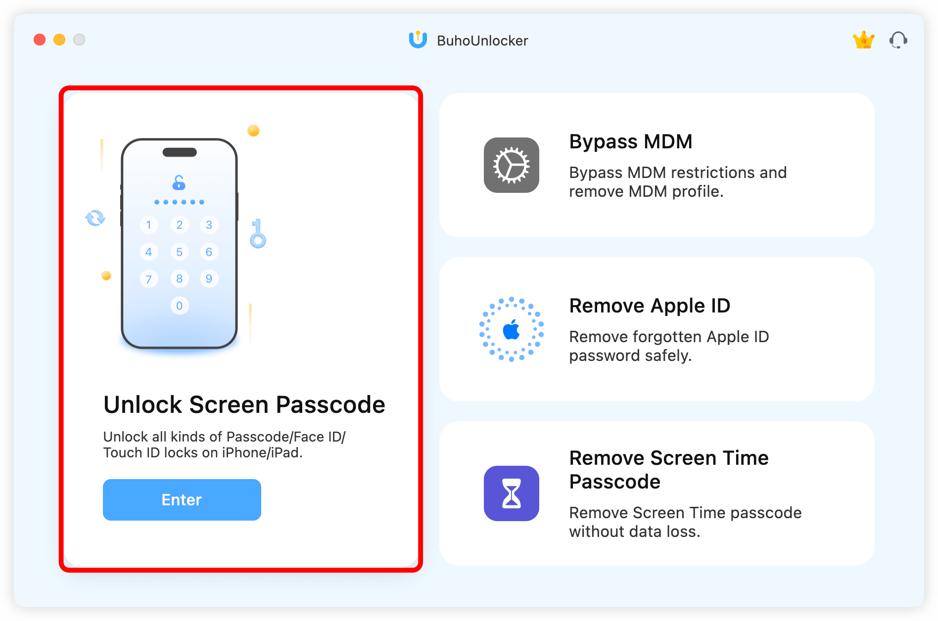 Select Unlock Screen Passcode