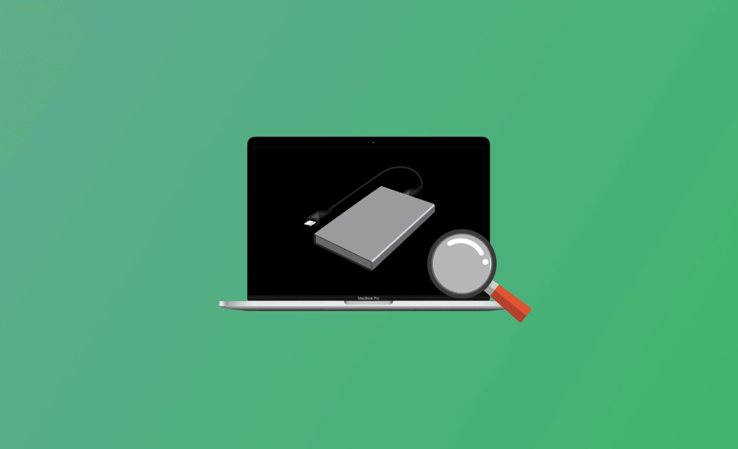 show hard drive on Mac