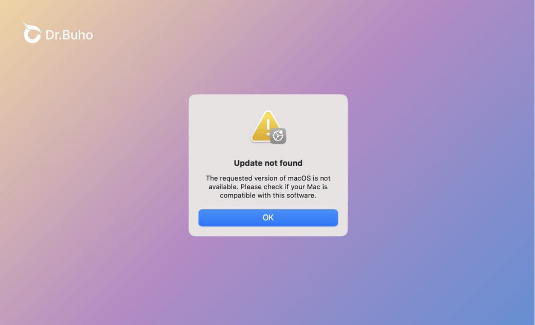 Die angeforderte macOS-Version ist nicht verfügbar