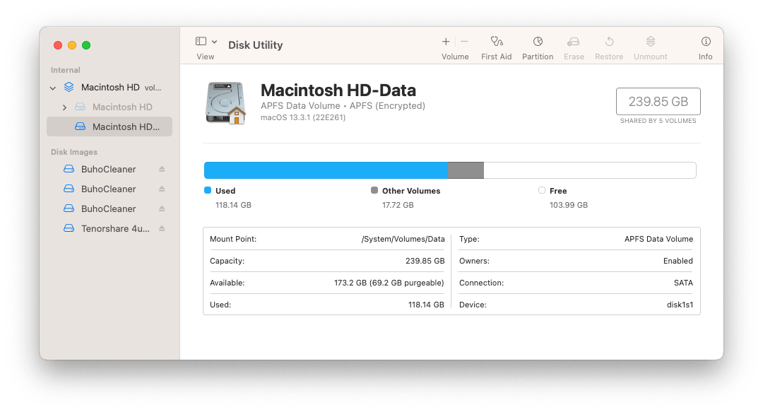 How to See Storage on Mac with Disk Utility