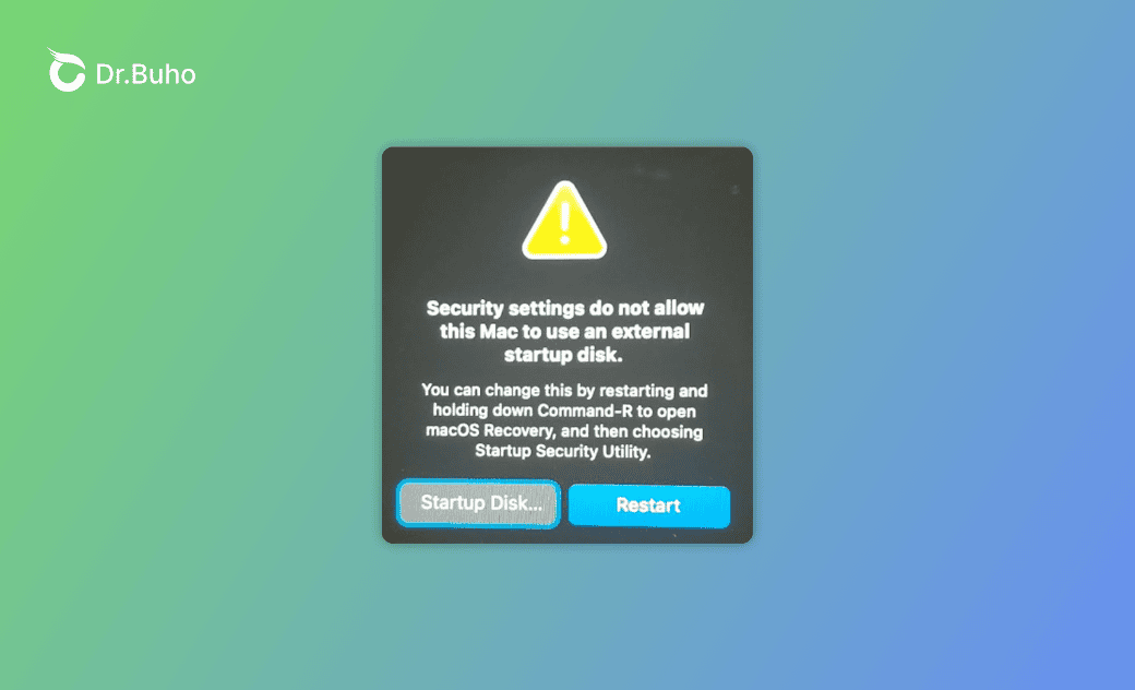 Security Settings Do Not Allow This Mac to Use an External Startup Disk
