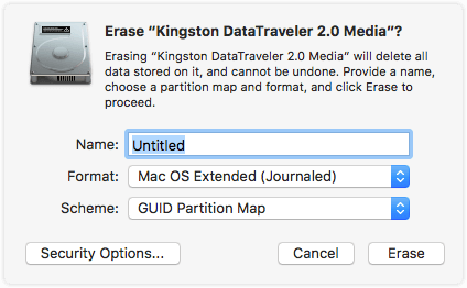 downgrade mac os without erasing