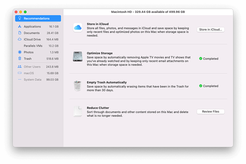 how can i shrink macbook system storage